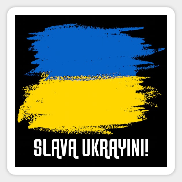Support Ukraine Patriotic Solidarity Flag Design Sticker by MotiviTees